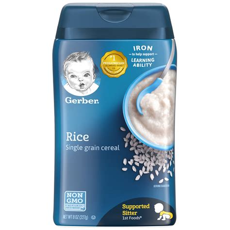 Gerber 1st Foods Single Grain Rice Baby Cereal 8 Oz