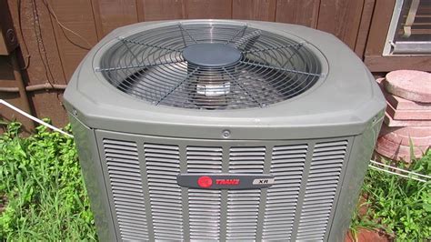 Trane Xr16 Air Conditioner With Close Up Of Fan Youtube
