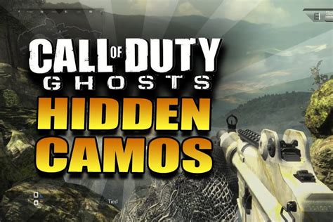 Call Of Duty Ghosts 15 Secret Hidden Camos Cod Ghost Multiplayer