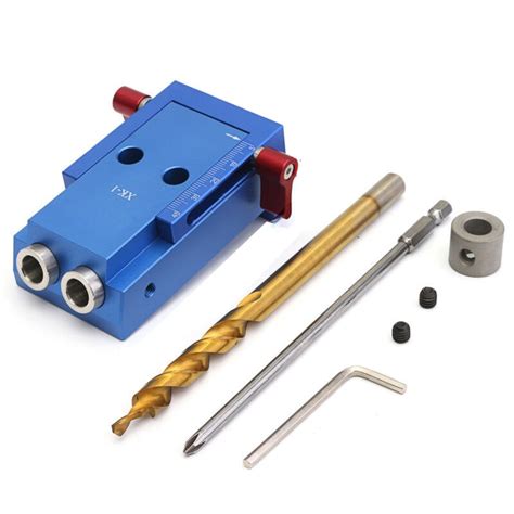 14pcsset Mini Kreg Style Pocket Hole Jig Kit System Joinery Step Drill