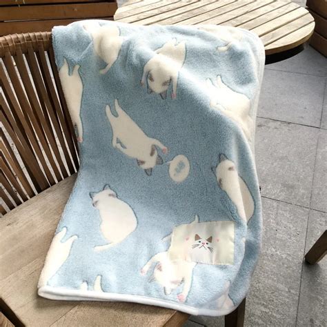 Buy 100x75cm Fleece Cat Blankets Cat Bed Mats House
