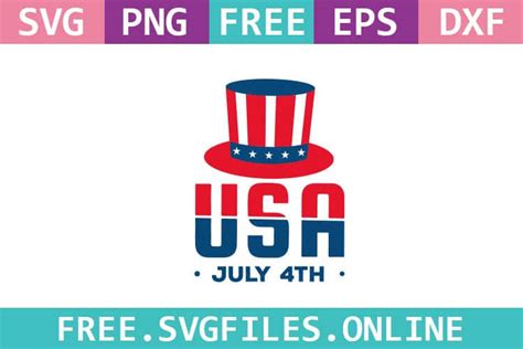 Free SVG USA Hat July 4th – Independence Day Holiday American – Freebie