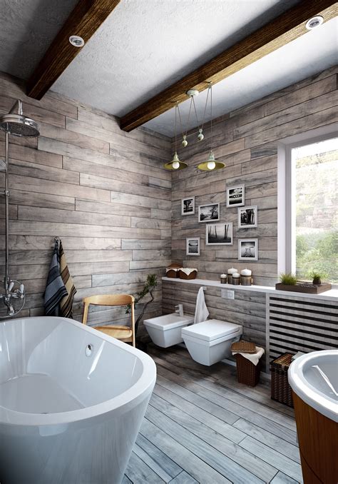 Modern Bathroom Design Ideas Using A Wooden Accent As The Main