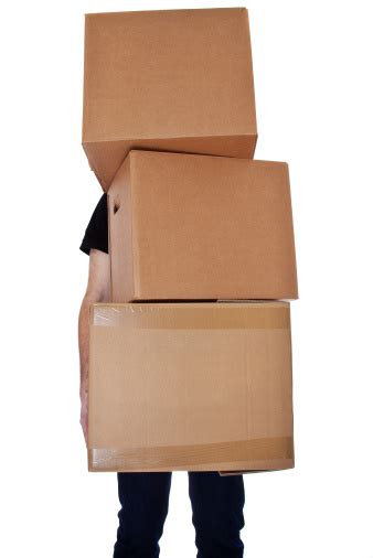 Person Carrying Moving Boxes Stock Photo Download Image Now