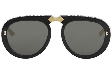 Gucci Womens Gg0307s Gg0307s Fashion Pilot Folding Sunglasses