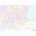 Detroit, Michigan ZIP Codes by Map Sherpa - The Map Shop