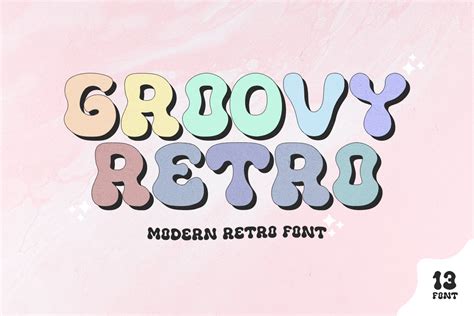 Groovy Retro Groovy Font Design Cuts