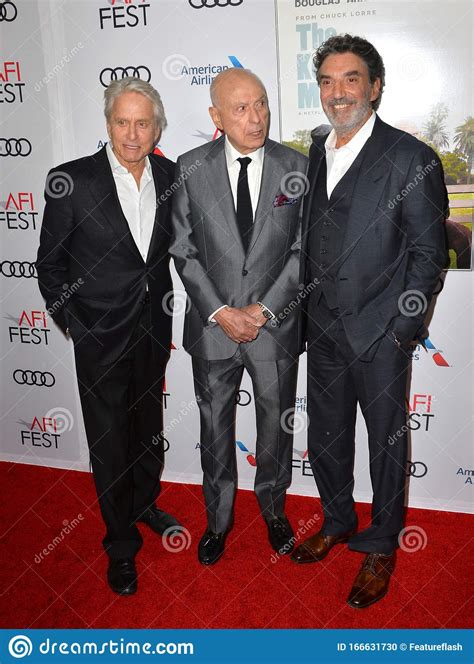 Michael Douglas Alan Arkin And Chuck Lorre Editorial Image Image Of