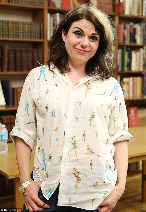 Caitlin Moran Pulls Up Her Top And Grabs Her Tummy During