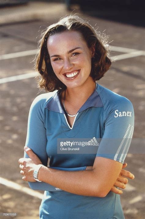 Martina Hingis Of Switzerland Poses For A Portrait For Sports Clothing