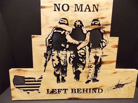 Military Sign No Man Left Behind US Army Navy Sign Marines Etsy
