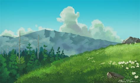 Studio Ghibli Landscape Practice 2 By Athena Tivnan On Deviantart