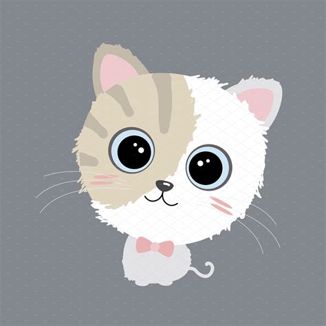 Cute Cat Mascot Illustration Premium Vector Gambaran