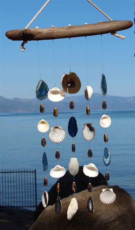 Handmade Driftwood Seashell Wind Chimes Sea Shell Wind Etsy Wind