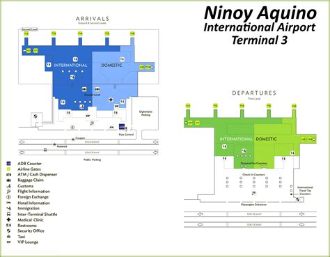 Ninoy Aquino International Airport Terminal 3 Map Ontheworldmap Com