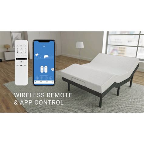 Renanim Split King Massaging Adjustable Bed With Wireless Remote