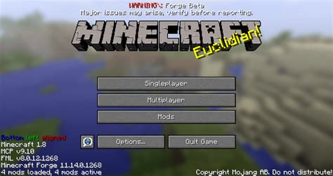 Mod Custom Main Menu 19 Minecraft France