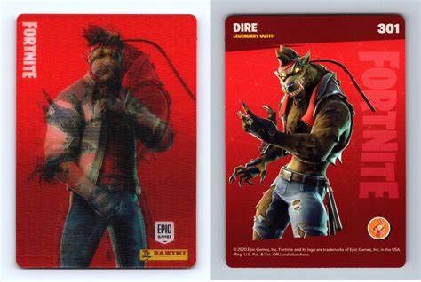 Dire 301 Fortnite Reloaded 2020 Panini Legendary Outfit Movin Card