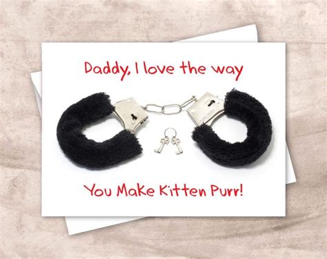 Items Similar To Daddy And Kitten Bondage Card Bdsm Card Handcuffs Fetish Card Daddy Play