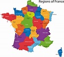 Mapa de regiones y provincias de Francia - OrangeSmile.com