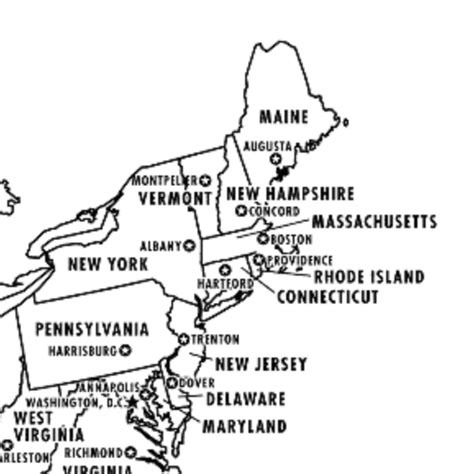 Northeast Region Map Printable Northeast Map With States And Capitals