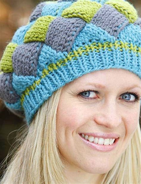 12 Knit And Crochet Hat Patterns Entrelac Knitting Knitted Hats