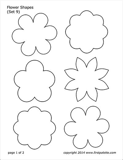 Flower Shapes Flower Templates Printable Free Felt Flower Template