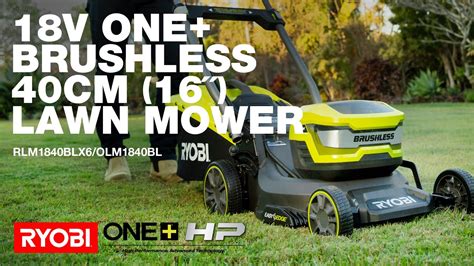 Ryobi 18v One 40cm 16 Brushless Lawn Mower In Action Youtube