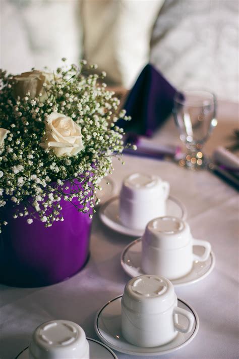 Babys Breath And White Roses Centerpiece Rose Centerpieces White