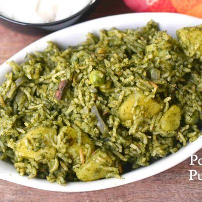 Instant Pot Palak Pulao Recipe Spinach Pulao Recipe Subbus Kitchen