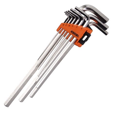 Hex Keys And Wrenches 9pcs Extra Long Arm Allen Hex Ball L Key Set