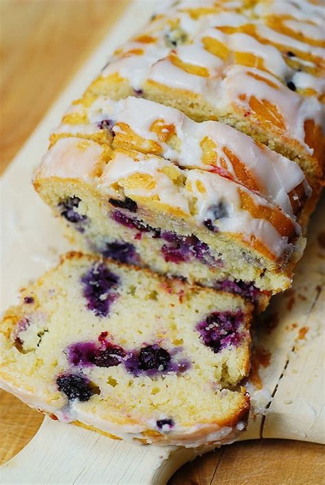 Blueberry Lemon Bread With Lemon Glaze Julias Album