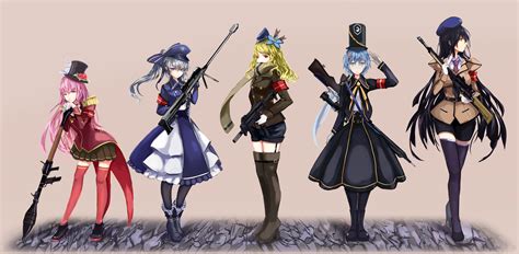 Anime Anime Girls Gun Weapon Uniform Original Characters Wallpapers Hd Desktop And Mobile
