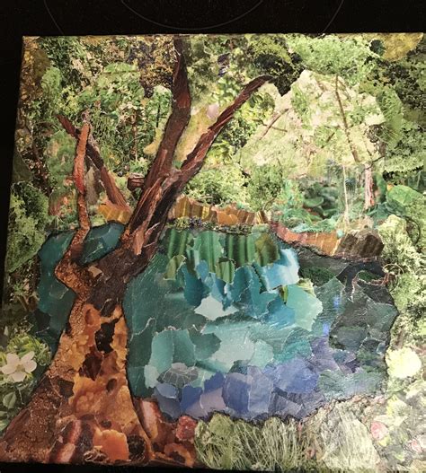 Torn Paper Collage By Katie Waller This Is A Landscape Of Green