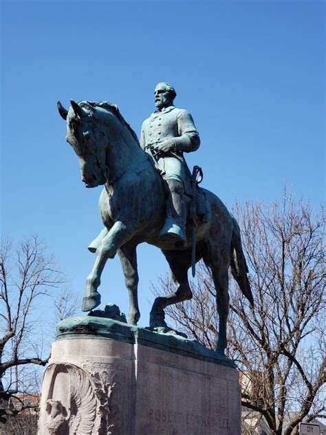 Statue Of General Robert E Lee Located In Lee Park In Charlottesville