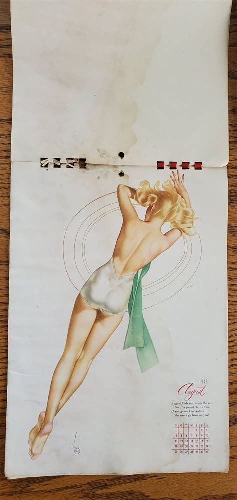 1940 s varga pin up calendar girls wwii 1946 esquire etsy belgië
