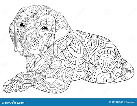 Coloring Pages For Adults Dogs Free Coloring Page