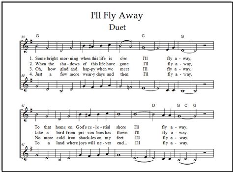 Ill Fly Away For Lead Sheet And Duet Guitar Tabs And Piano