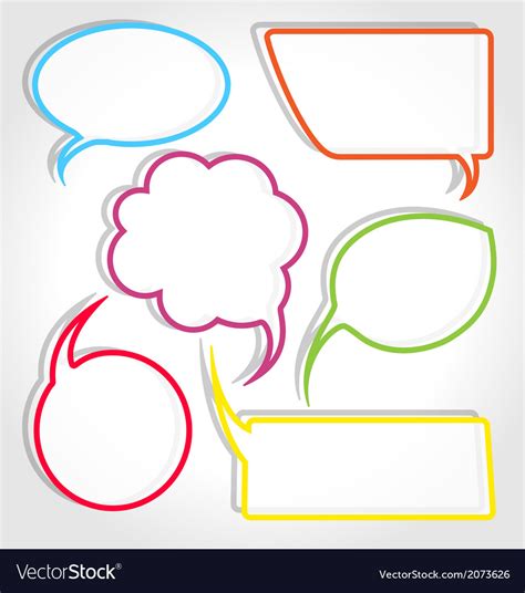 Colorful Speech Bubble Frames Royalty Free Vector Image