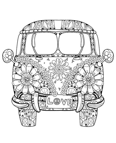 Https://tommynaija.com/coloring Page/hippie Van Coloring Pages