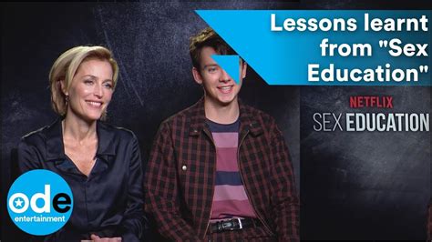 What Asa Butterfield And Gillian Anderson Learnt From Sex Education Youtube
