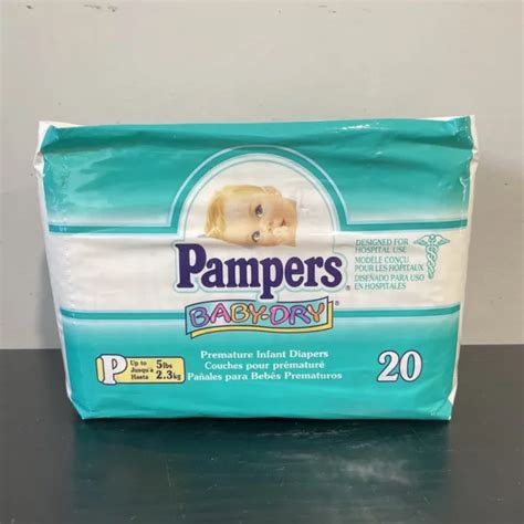 1 Pack Pampers Baby Dry Stretch Plastic Diapers Size P 20 Count