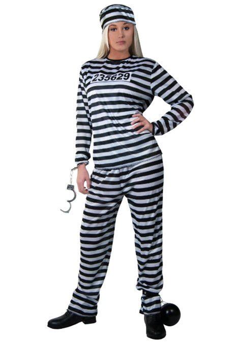 Plus Size Womens Prisoner Costume Clothing Modest