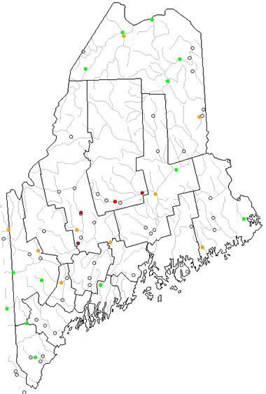 Map Of Maine Lakes Streams And Rivers