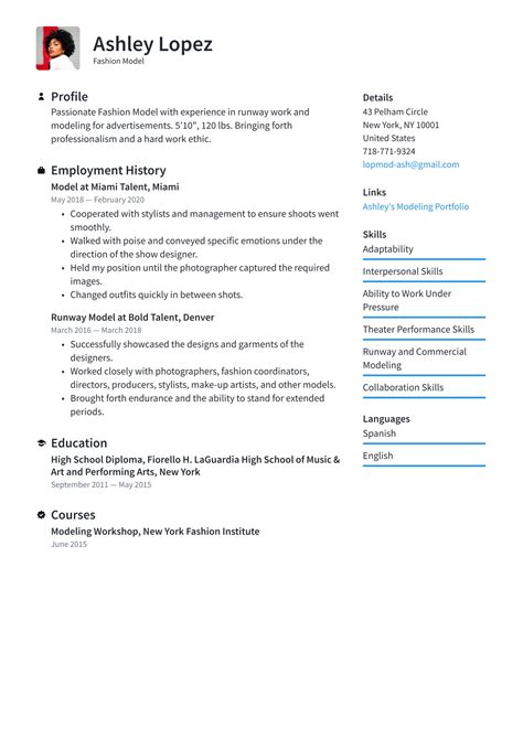 Modeling Resume Examples And Writing Tips 2024 ·