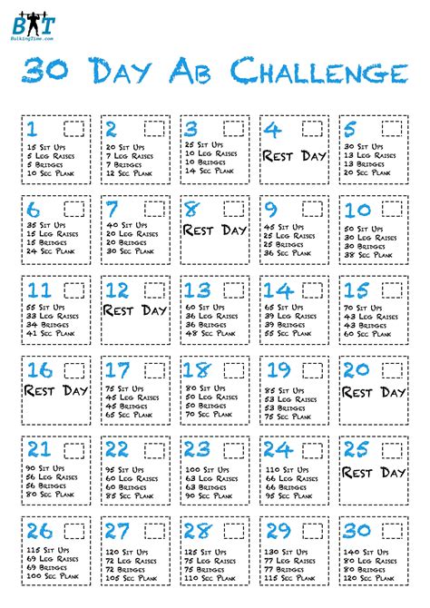 Dare To Challenge Yourself Take On This 30 Day Ab Challenge Work
