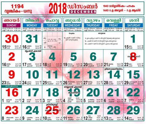 20 Malayalam Calendar 2019 August Free Download Printable Calendar