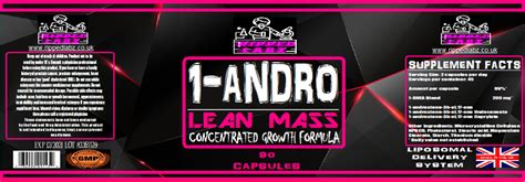 1 Andro Lean Mass 90 Capsules X 200mg Ripped Labz