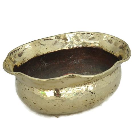Antique Hammered Brass Bowl Fruit Bowl Centrepiece Big Brass Bowl