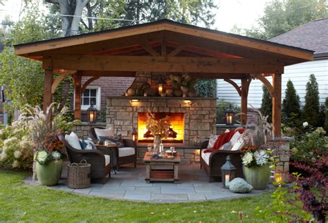 Backyard fireplace, Backyard pavilion, Backyard gazebo